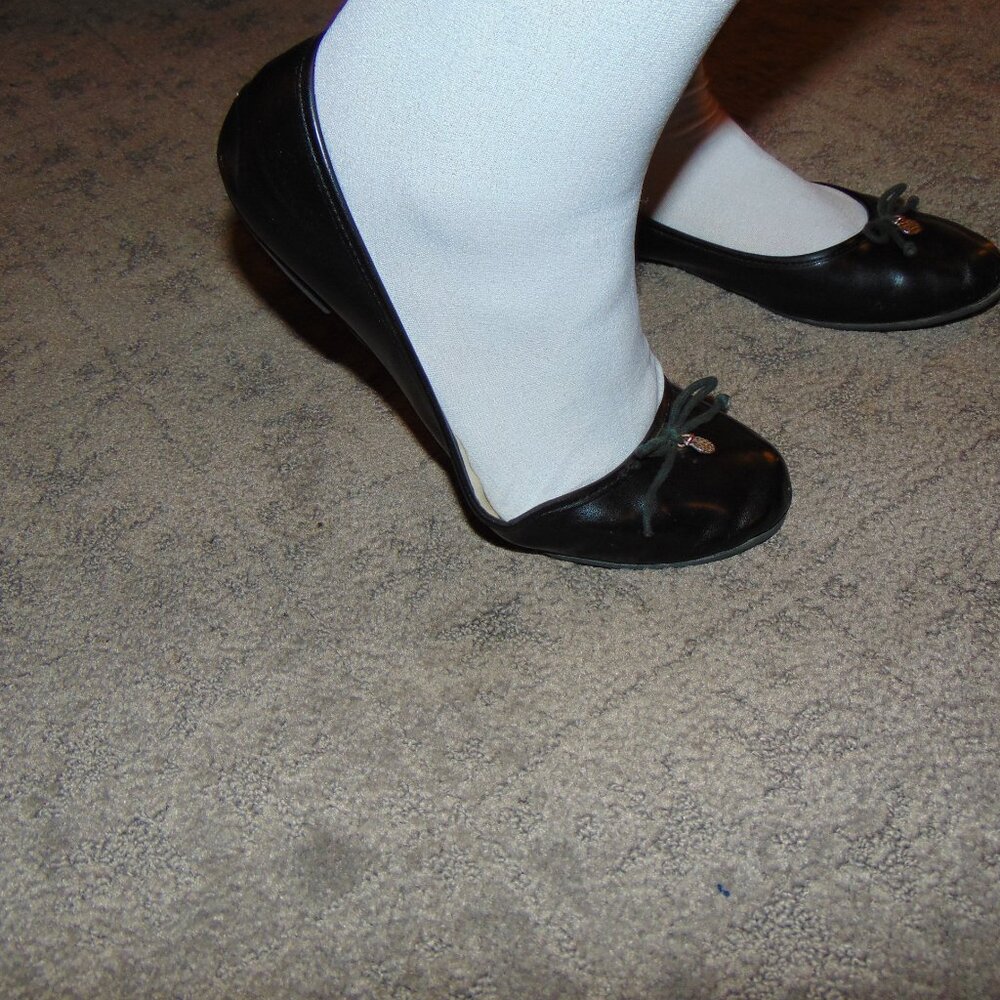 Black Ballet Flats Used Worn Previously